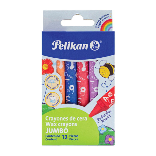 Crayones Redondos Jumbo Pelikan 12 Pz Pape NB